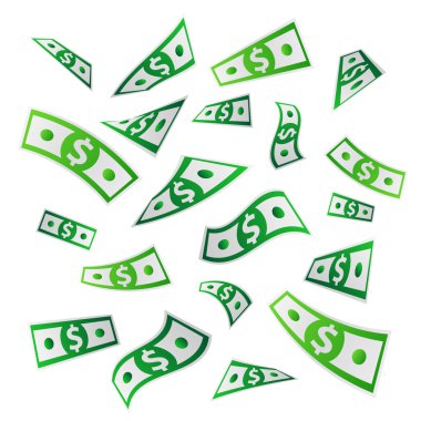 Uçan dolar. Kağıt banknot