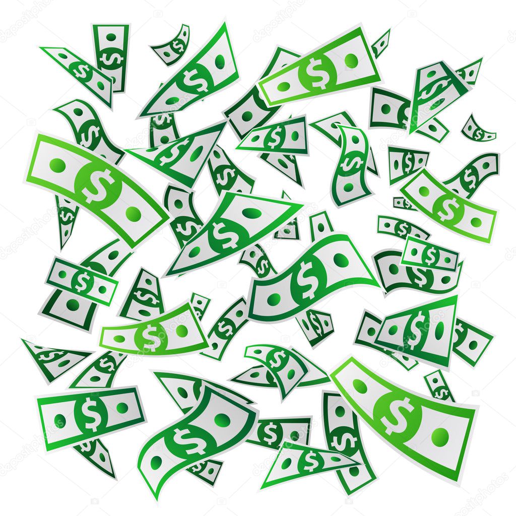 Flying Money. Paper banknotes Stock Vector Image by ©chekat 126710044