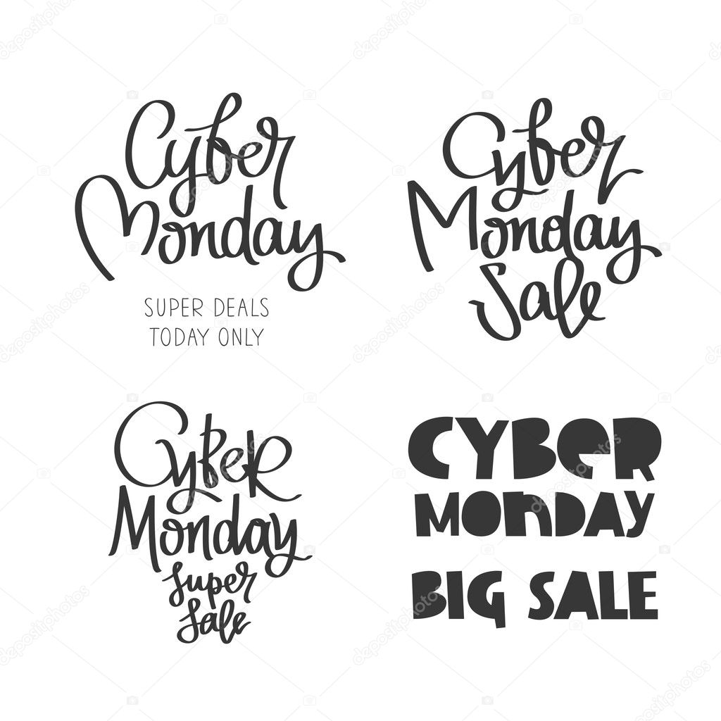 Set quotes to Cyber Monday — Stock Vector © chekat 127110412