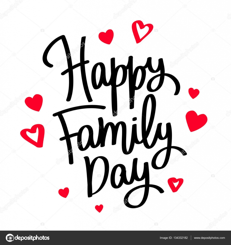 Happy Family Day Calligraphy Vector Image By C Chekat Vector Stock 134332182