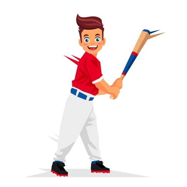 Serin küçük beyzbol oyuncusu — Stok Vektör
