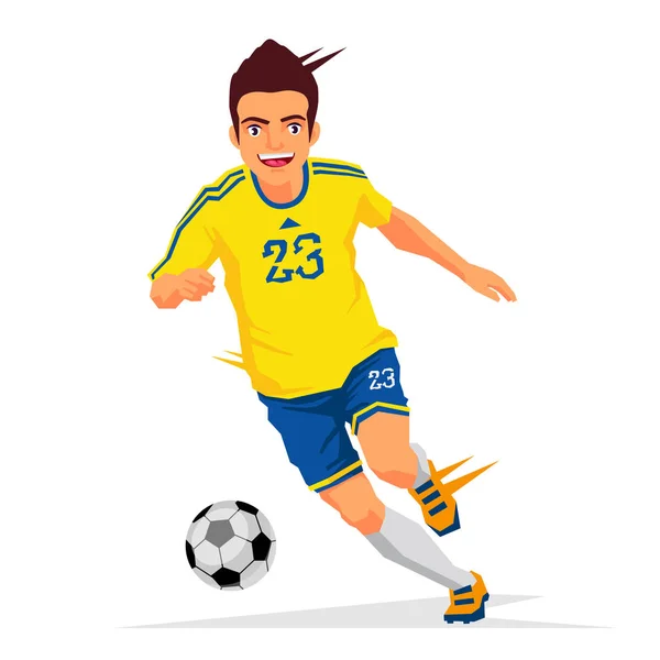 desenho simples de homens jogando futebol ilustrado em fundo branco.  5059526 Vetor no Vecteezy