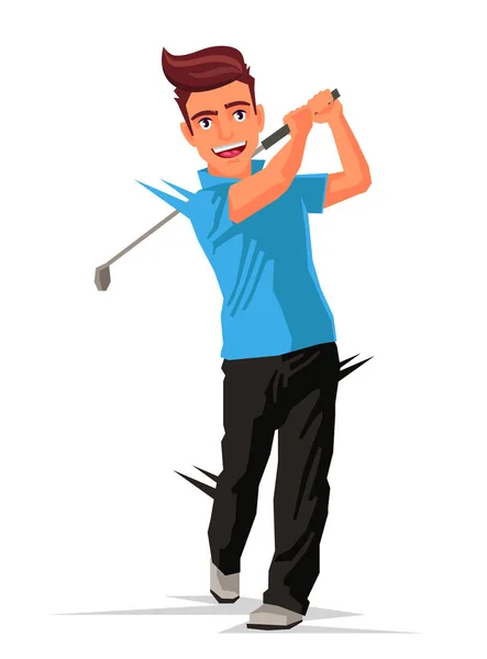 Golfista con palo. Deportes — Archivo Imágenes Vectoriales