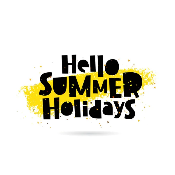 Hola vacaciones de verano. Cartas — Archivo Imágenes Vectoriales