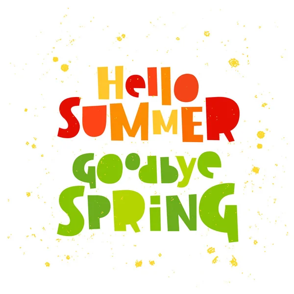 Hola verano. Adiós Primavera — Archivo Imágenes Vectoriales