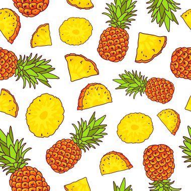 Ananas vektör seamless modeli
