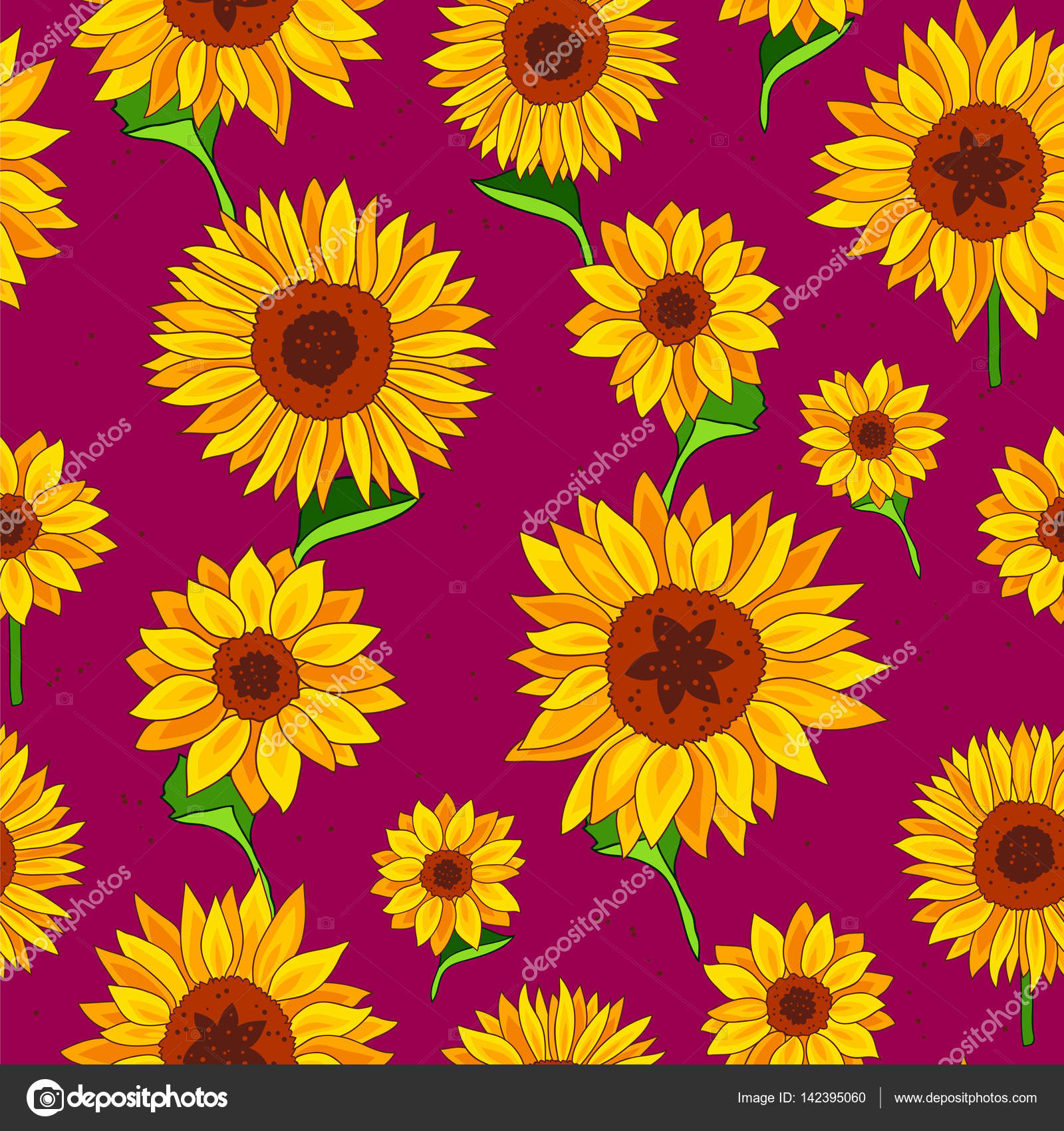 Floral Wrapping Paper - Sunflowers Gift Wrapping Paper - Blue