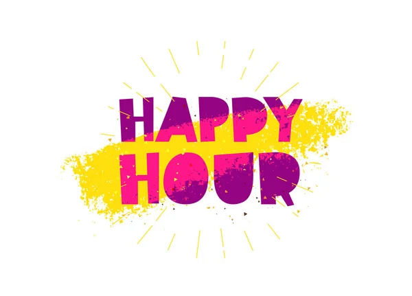 The inscription "Happy Hour" — Stock Vector