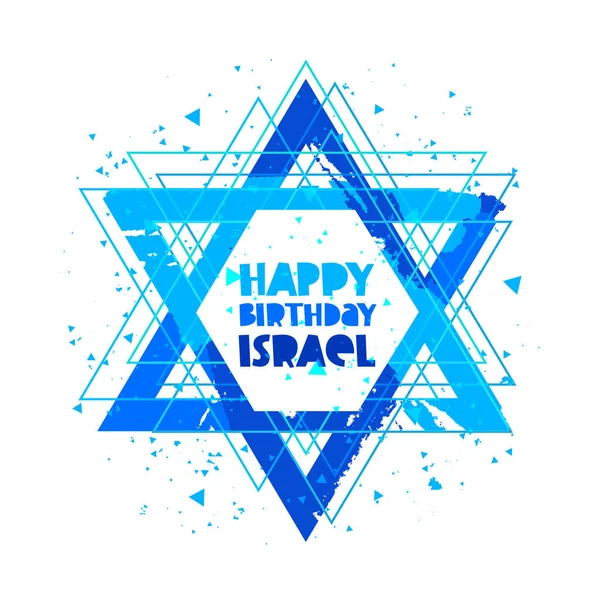 Happy Birthday Israel. Lettering — Stock Vector