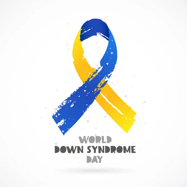 Welttag des Down-Syndroms. Schriftzug — Stockvektor