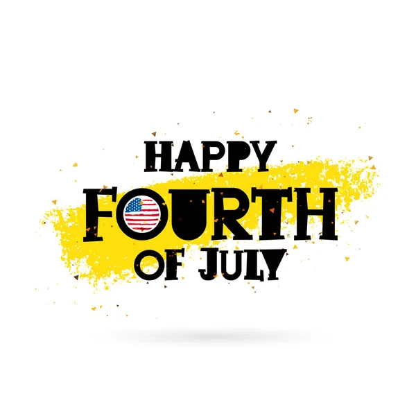 Happy Fourth of July. Lettering — Stock Vector