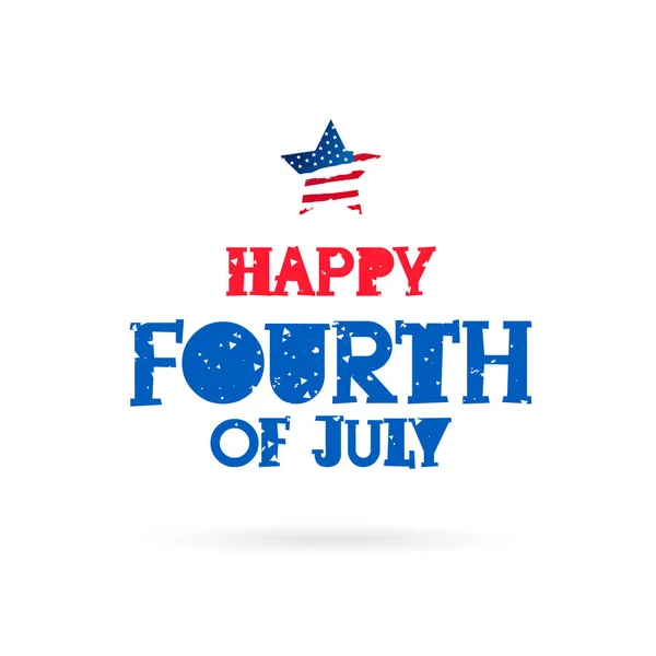 Happy 4th of July. Lettering — Stock Vector