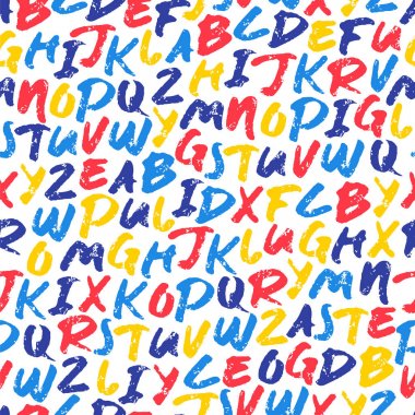 Sorunsuz vektör desen harflerin