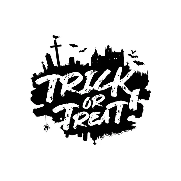 Trucs ou friandises. Joyeux Halloween — Image vectorielle