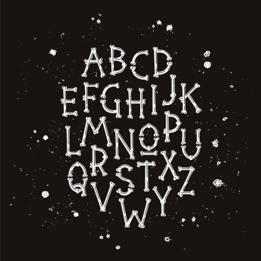 Korsan harfler. Yazı tipinden kemikler