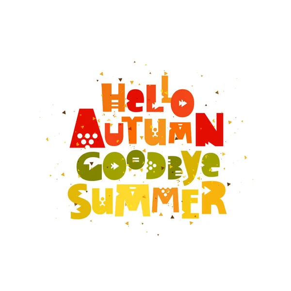 Afscheid zomer. Hallo, herfst — Stockvector