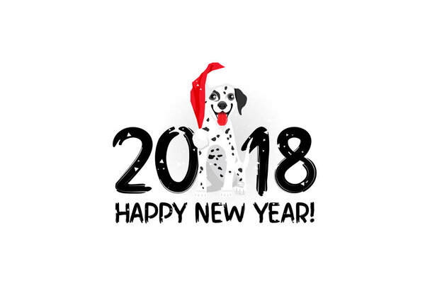 Symbol of the year 2018. Dalmatian