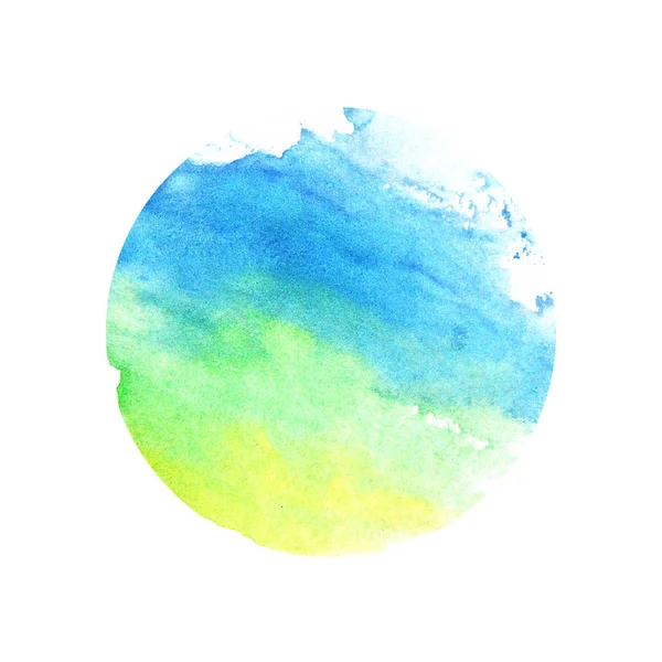 Ακουαρέλα πράσινο-μπλε κύκλος — Φωτογραφία Αρχείου