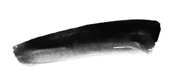 검은 얼룩 잉크입니다. 수채화 붓 — 스톡 사진