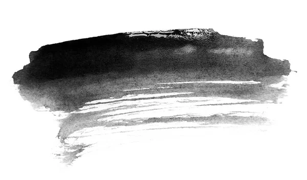 Schwarze Tinte brushe auf weißem Hintergrund — Stockfoto