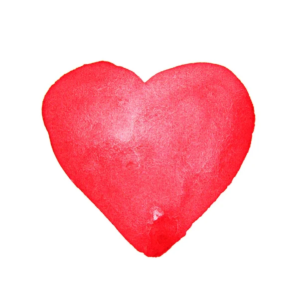 Akwarele serca. Ręcznie rysowane — Zdjęcie stockowe