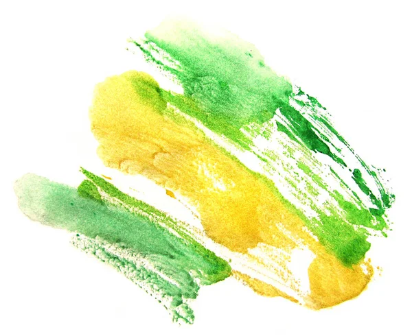 Ακουαρέλα λεκέ κίτρινο-πράσινο — Φωτογραφία Αρχείου