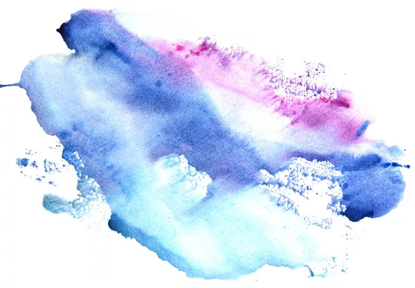 Watercolor blue-violet stain — Stock Photo, Image