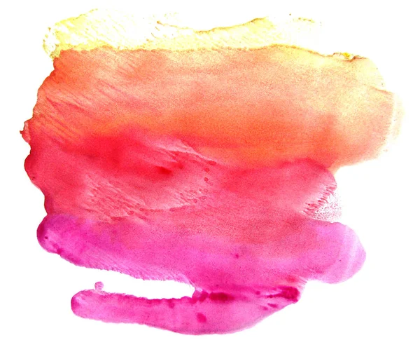 Watercolor scarlet blot on a white background — Stock Photo, Image