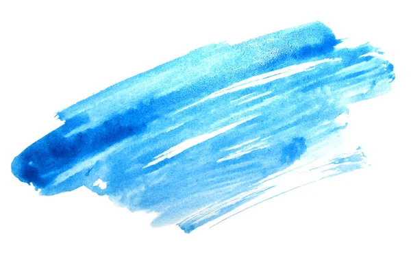 Blue ink. Watercolor brush — Stock Photo, Image
