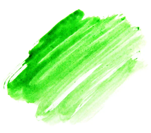 Grüne Schmieraquarellfarbe — Stockfoto