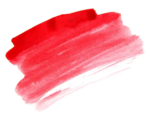 Encre de brosse aquarelle rouge — Photo