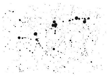 Beyaz arkaplanda siyah mürekkep lekeleri