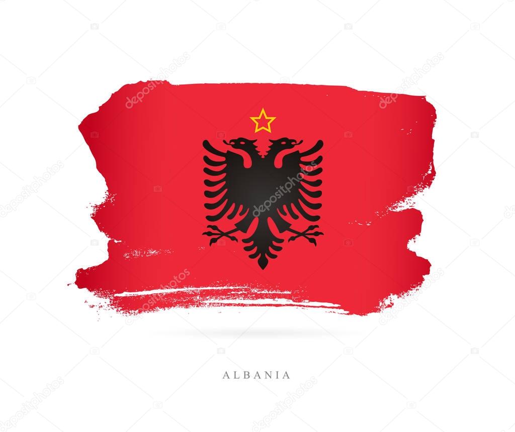 Flag of Albania. Abstract concept