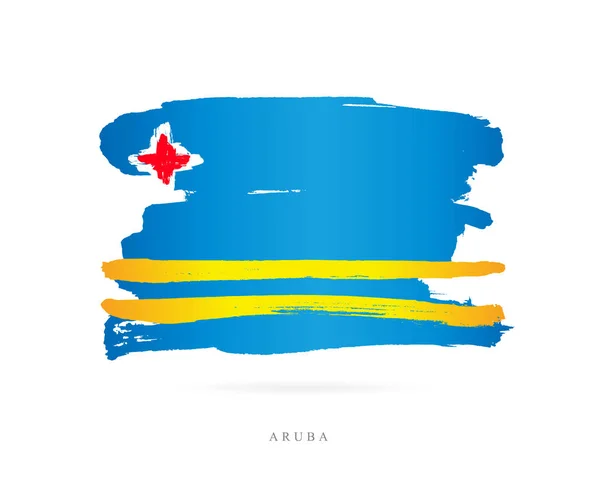 Drapeau d'Aruba. Concept abstrait — Image vectorielle