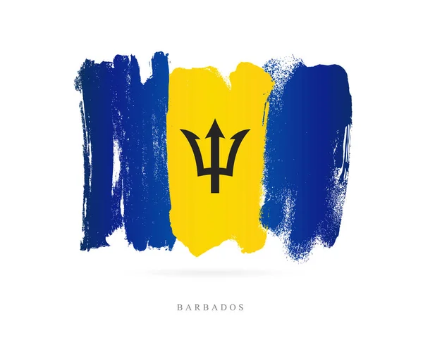 Bandera de Barbados. Concepto abstracto — Vector de stock