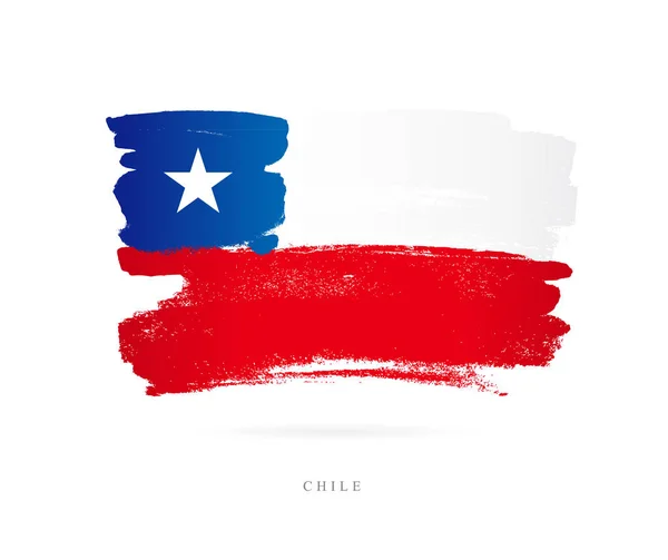 Bandera de Chile. Concepto abstracto — Archivo Imágenes Vectoriales