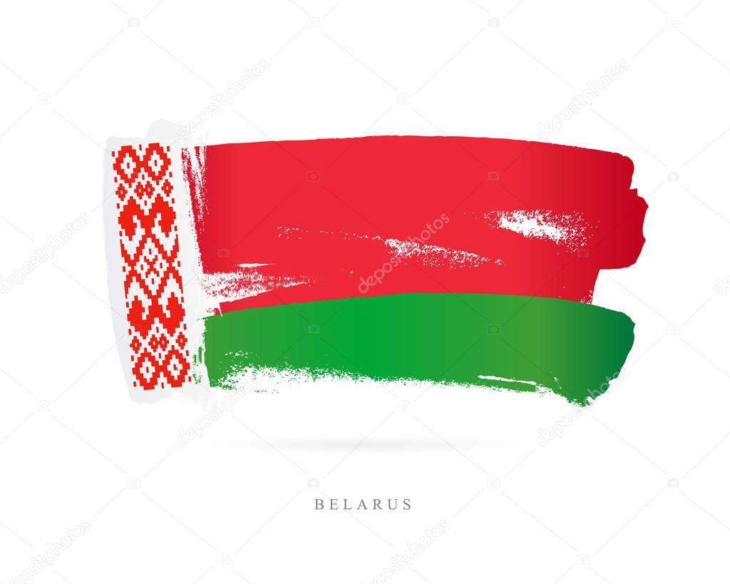 Flag of Belarus. Abstract concept