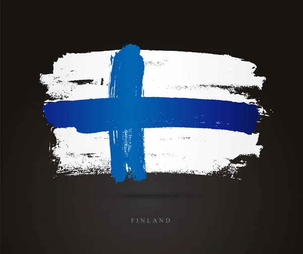 Drapeau de Finlande. Concept abstrait — Image vectorielle