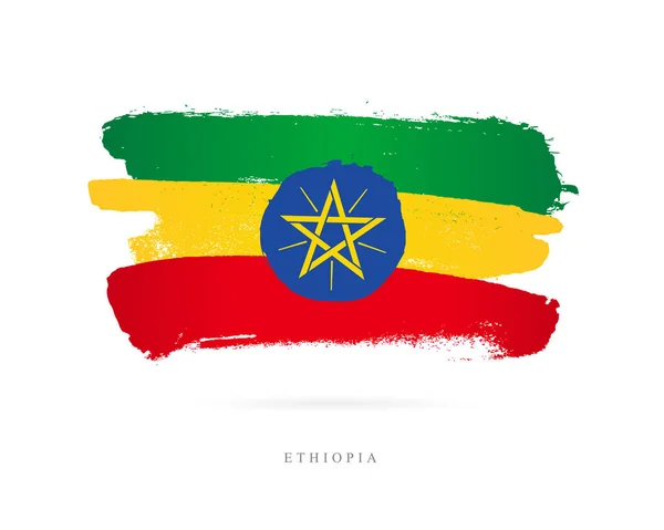Bandera de Etiopía. Concepto abstracto — Archivo Imágenes Vectoriales