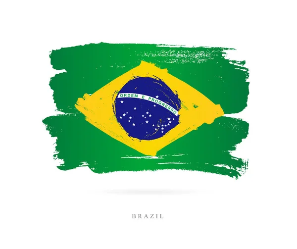 Bandera de Brasil. Concepto abstracto — Vector de stock