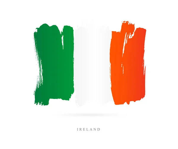 Flag of Ireland. Brush strokes — Stock Vector