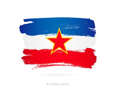 Flag of Yugoslavia. Abstract concept clipart