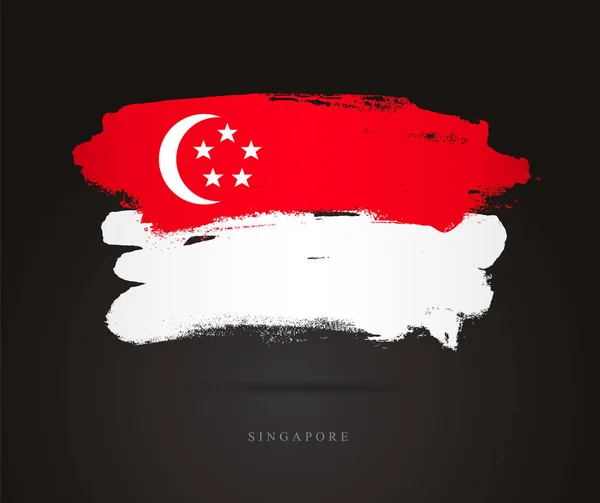 Флаг Сингапура. Абстрактное понятие — стоковый вектор