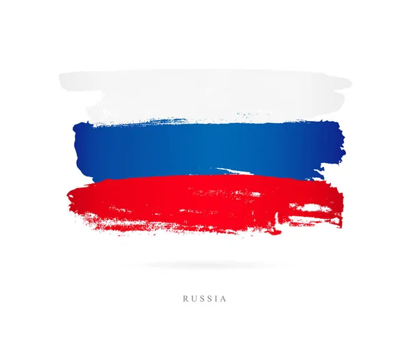 Bandera de Rusia. Golpes de cepillo — Archivo Imágenes Vectoriales