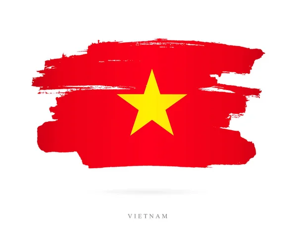 Bendera Vietnam. Konsep abstrak - Stok Vektor