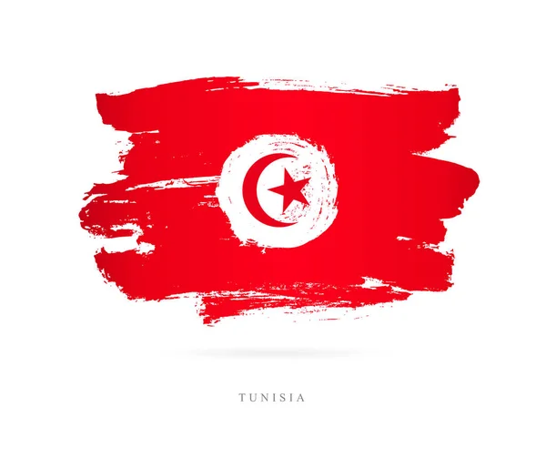 Flagga av Tunisien. Abstrakt begrepp — Stock vektor