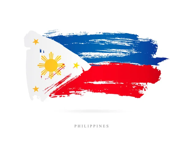 菲律宾国旗。抽象的概念 — 图库矢量图片