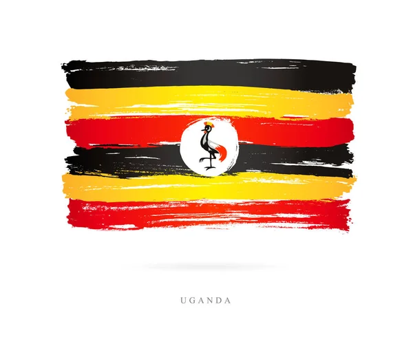 Bandeira de Uganda. Conceito abstrato — Vetor de Stock