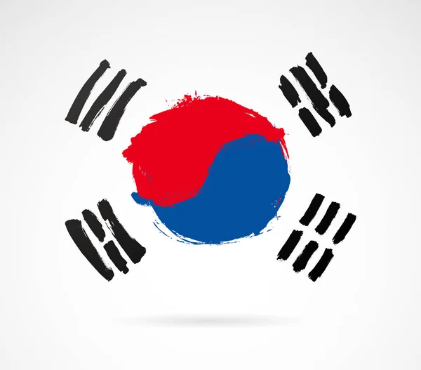 Bandera de la República de Corea — Vector de stock