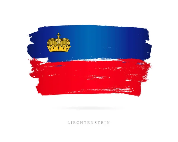 Lichtenštejnská vlajka. Abstraktní pojem — Stockový vektor